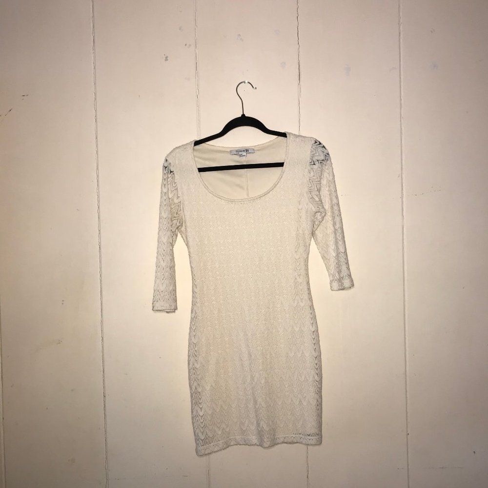 Off white laced forever21 dress